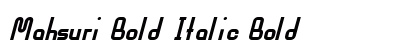 Mahsuri Bold Italic Bold preview