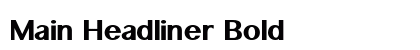 Main Headliner Bold preview