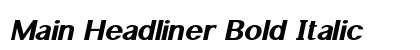 Main Headliner Bold Italic preview