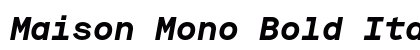 Maison Mono Bold Italic preview