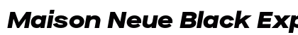Maison Neue Black Exp Bold Italic preview