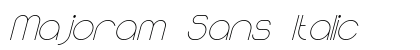 Majoram Sans Italic Preview