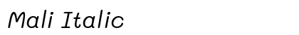 Mali Italic Preview