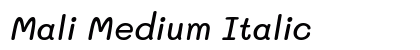 Mali Medium Italic Preview