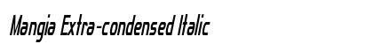 Mangia Extra-condensed Italic Preview