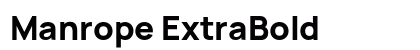 Manrope ExtraBold Preview