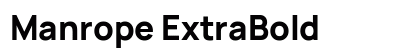 Manrope ExtraBold Preview