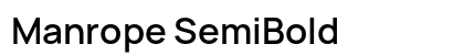 Manrope SemiBold Preview