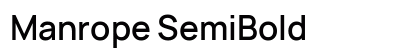 Manrope SemiBold Preview