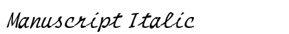Manuscript Italic Preview