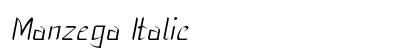 Manzega Italic Preview