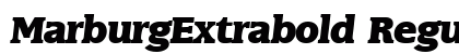 MarburgExtrabold RegularItalic Preview
