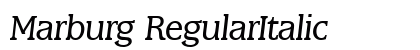 Marburg RegularItalic Preview