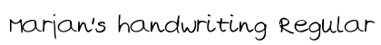 Marjan's handwriting Regular preview
