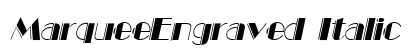 MarqueeEngraved Italic Preview