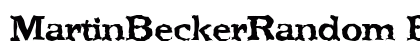 MartinBeckerRandom Bold preview