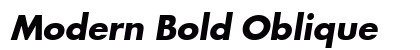 Modern Bold Oblique Preview