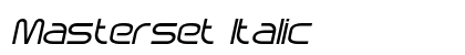 Masterset Italic Preview