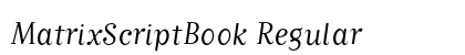 MatrixScriptBook Regular preview