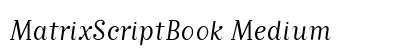 MatrixScriptBook Medium preview