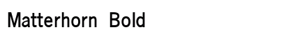 Matterhorn Bold Preview