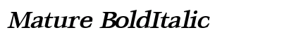 Mature BoldItalic Preview