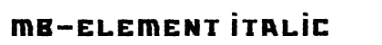 MB-Element Italic preview