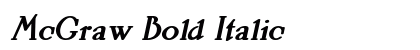 McGraw Bold Italic preview