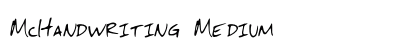 McHandwriting Medium preview