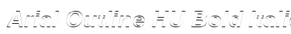 Arial Outline HU Bold Italic Font Arial Outline HU Bold Italic Font Preview