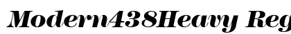 Modern438Heavy RegularItalic Preview