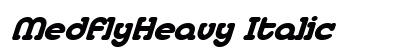MedflyHeavy Italic preview