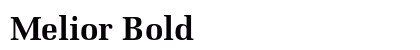 Melior Bold preview