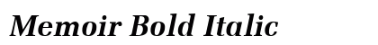 Memoir Bold Italic Preview