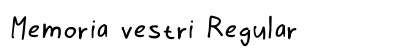 Memoria vestri Regular preview