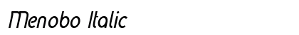 Menobo Italic Preview