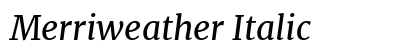 Merriweather Italic Preview