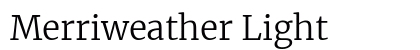 Merriweather Light Preview