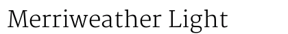 Merriweather Light Preview