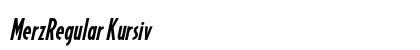 MerzRegular Kursiv preview
