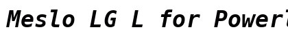 Meslo LG L for Powerline Bold Italic preview