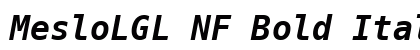 MesloLGL NF Bold Italic Preview