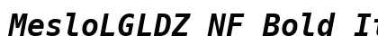 MesloLGLDZ NF Bold Italic Preview