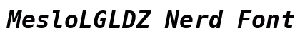 MesloLGLDZ Nerd Font Bold Italic preview