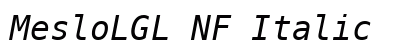 MesloLGL NF Italic Preview