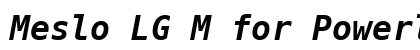 Meslo LG M for Powerline Bold Italic Preview