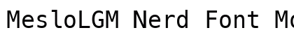 MesloLGM Nerd Font Mono Regular preview