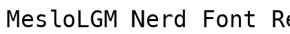 MesloLGM Nerd Font Regular preview