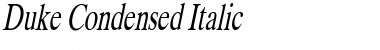 Duke Condensed Italic Font