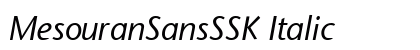 MesouranSansSSK Italic Preview